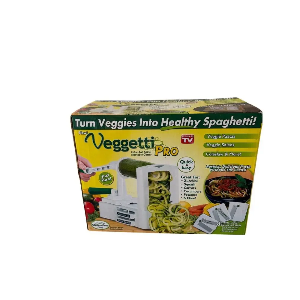 NOS Veggetti Pro Table Top Spiral Vegetable Cutter As Seen On TV New In Box